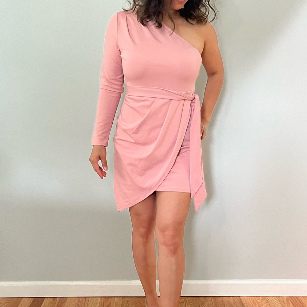 Pink mini dress